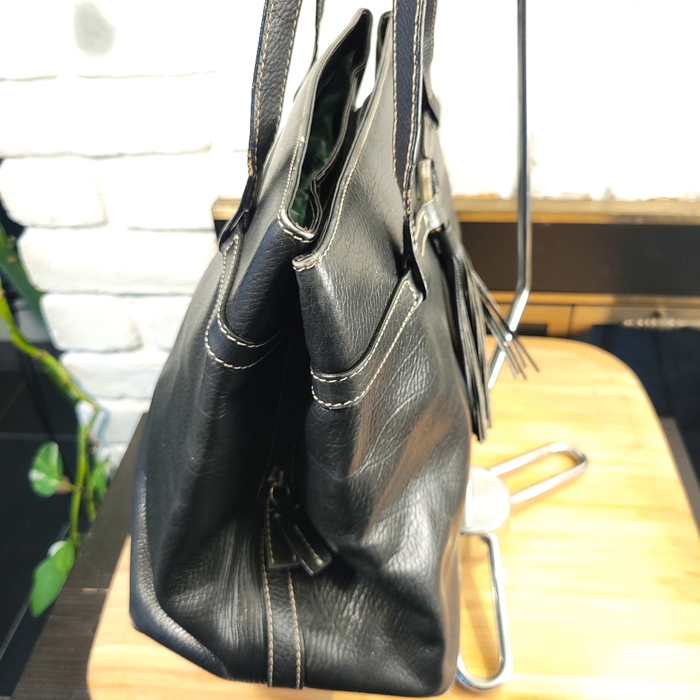 Oscar de la Renta Tassel Front Leather Bag - Picture 6 of 14